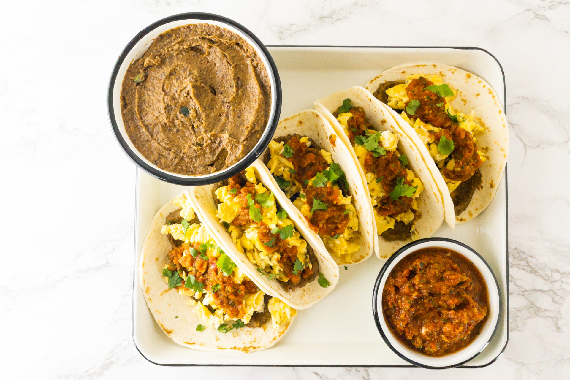 Makkelijke ontbijt taco's Mexicaans recept
