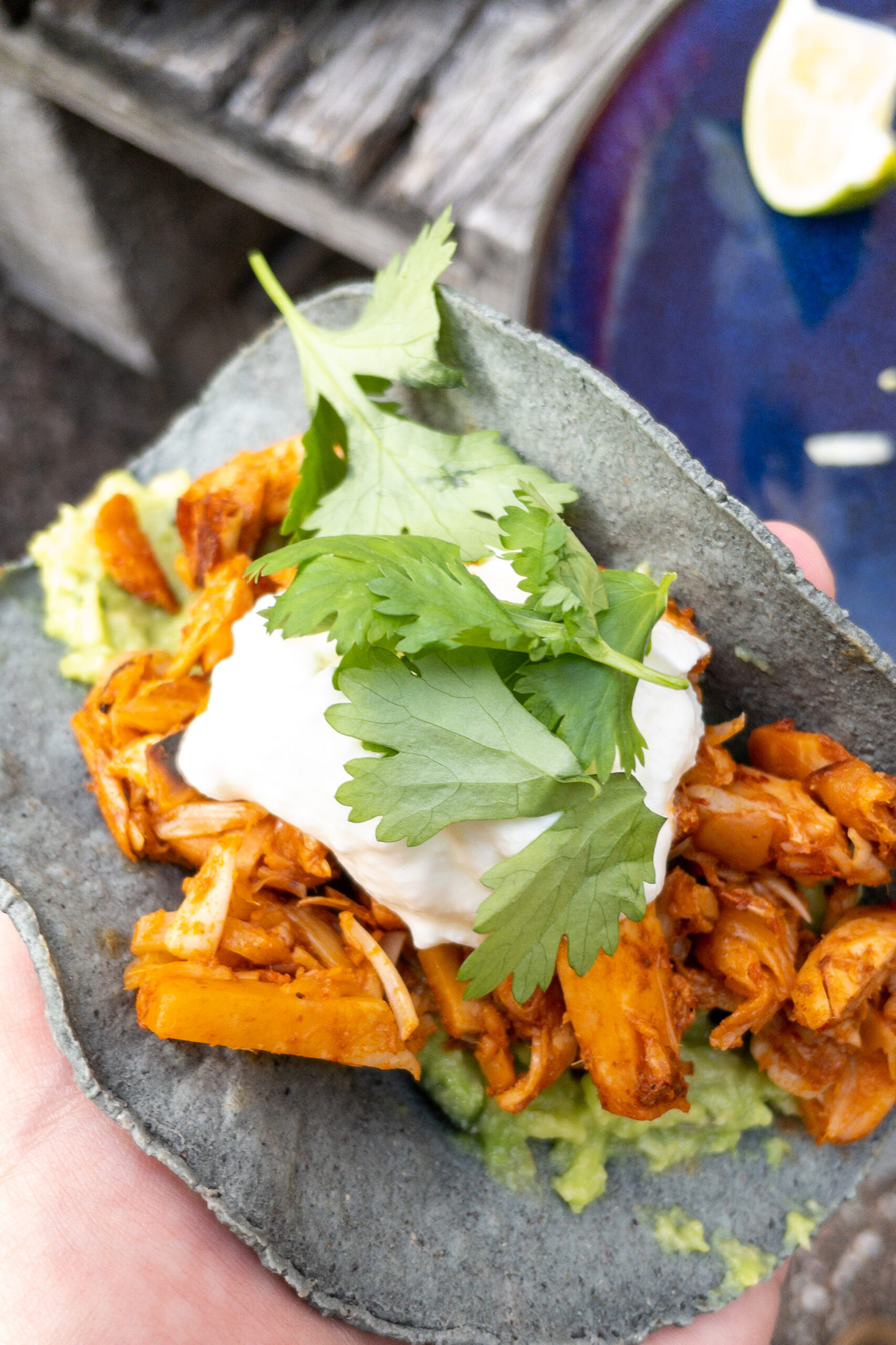Vegan tacos met Jackfruit